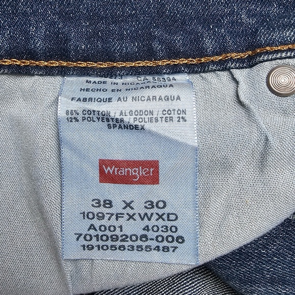 Wrangler Men’s Five Star Premium Blue Jeans Sz 38 - Picture 6 of 7